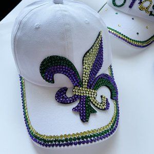 Mardi Gras rhinestone cap
